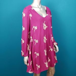 🌴 FREE PEOPLE "Austin" Embroidered Boho Swing Dress